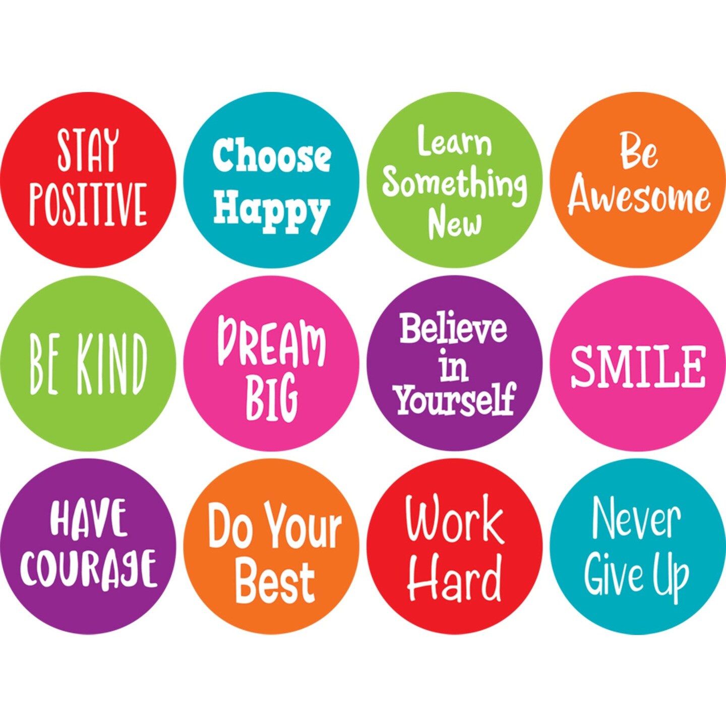 Spot On&#xAE; Positive Sayings Carpet Markers, 4&#x22;