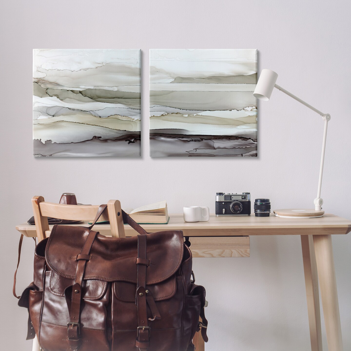 Stupell Industries Abstract Watercolor Wave Interpetation Canvas Wall Art