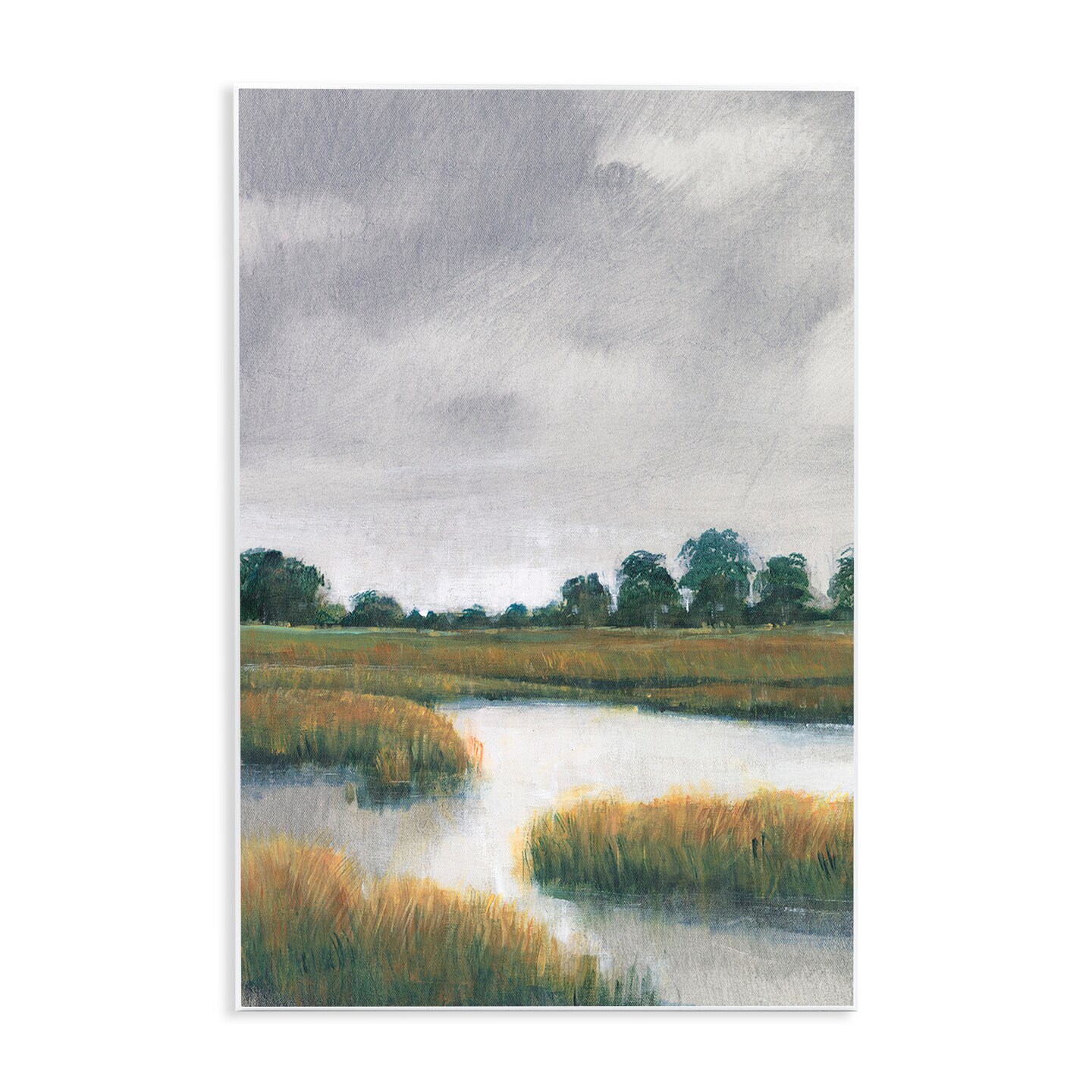 Stupell Industries Cloudy Rural Marsh Landscape Wall Plaque Art