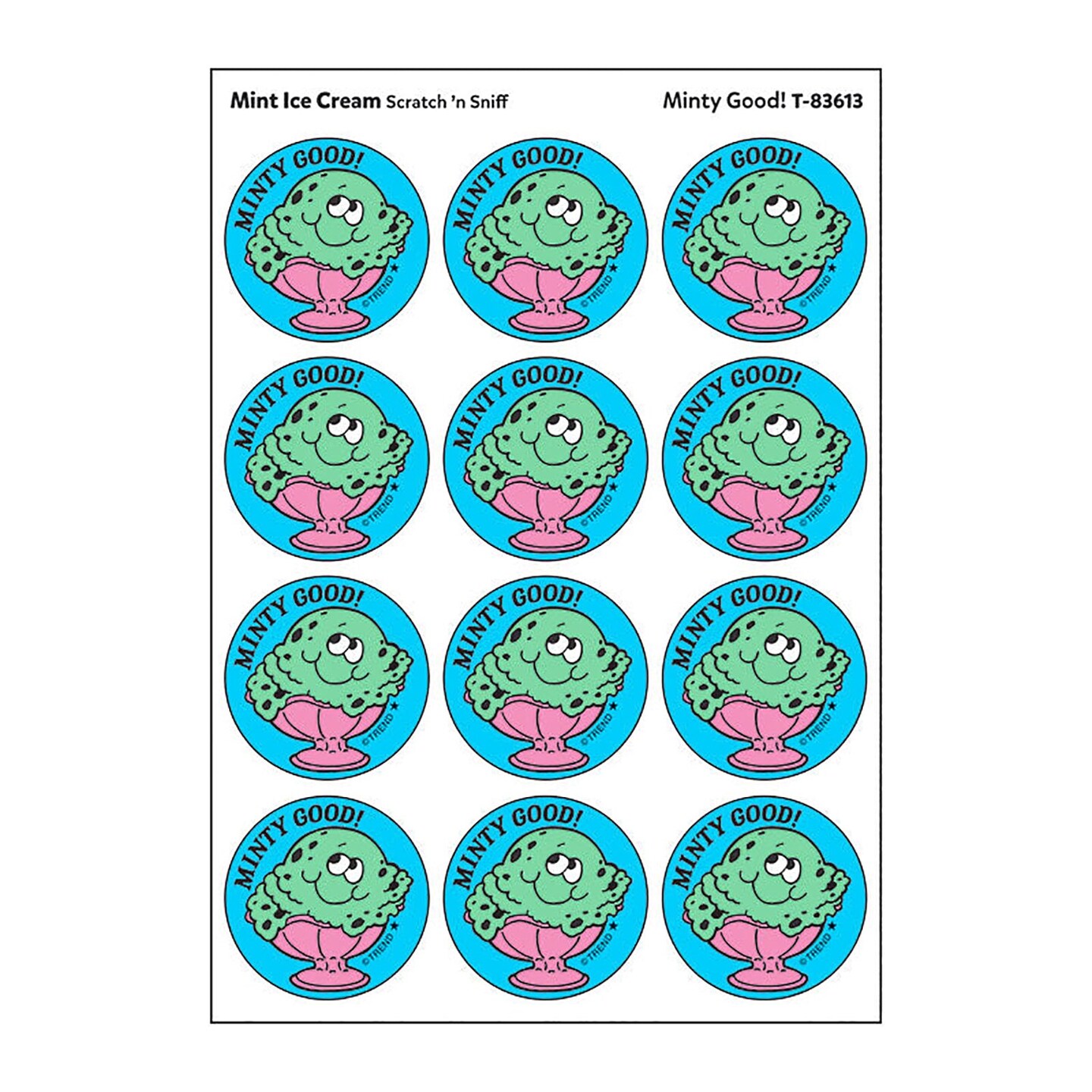 Stickers 24ct Minty Good Mint Ice Cream Scent