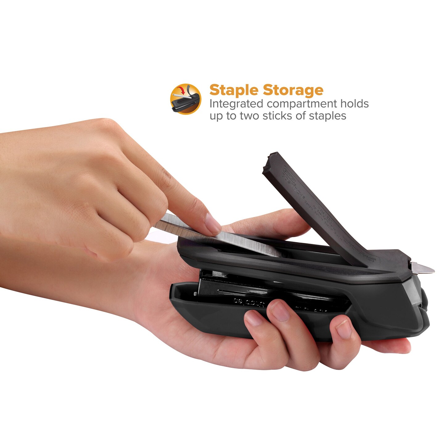Black Anti-Microbial Desktop Stapler