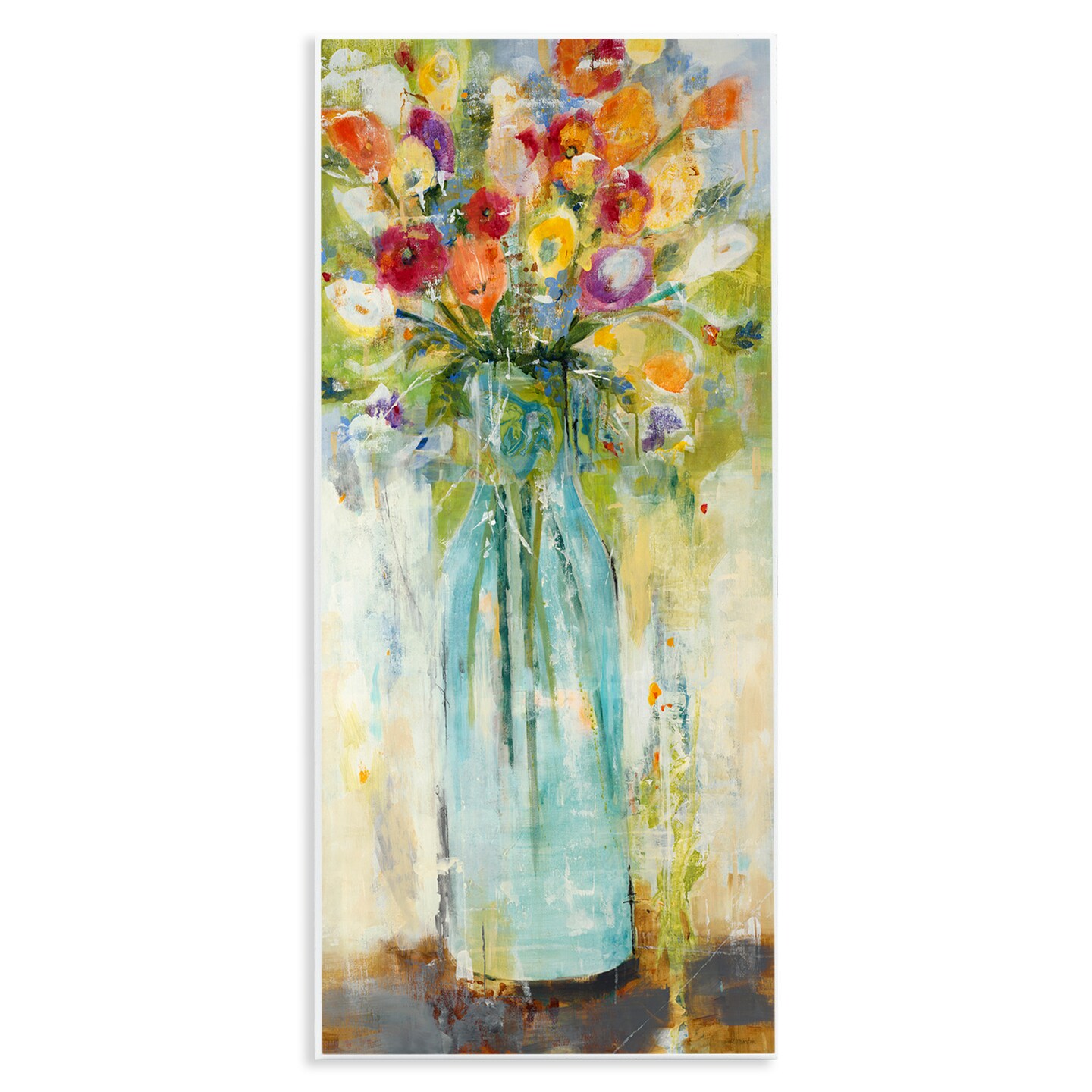Stupell Industries Rustic Spring Bouquet Abstraction Wall Plaque Art