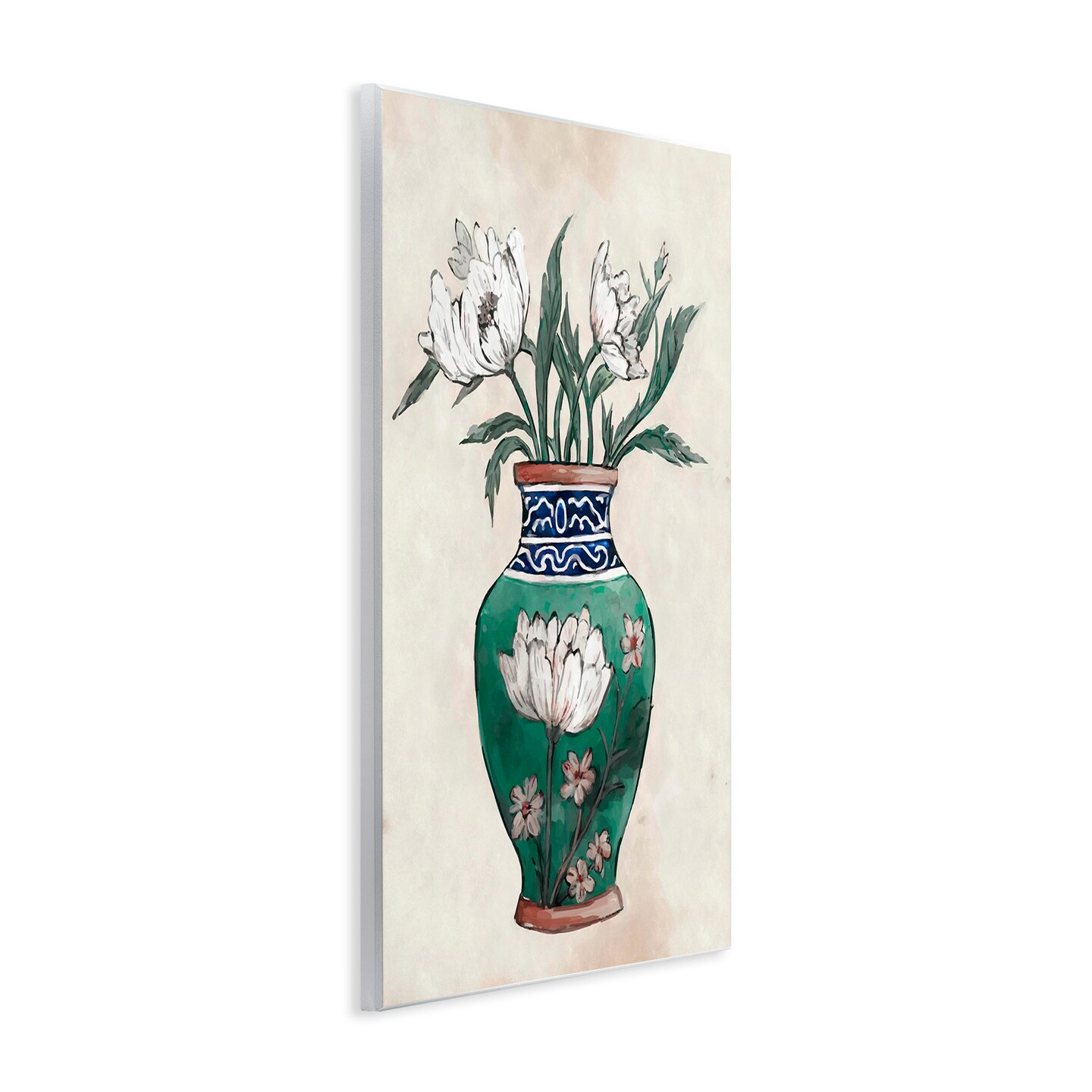 Stupell Industries Floral Oriental Vase Wall Plaque Art