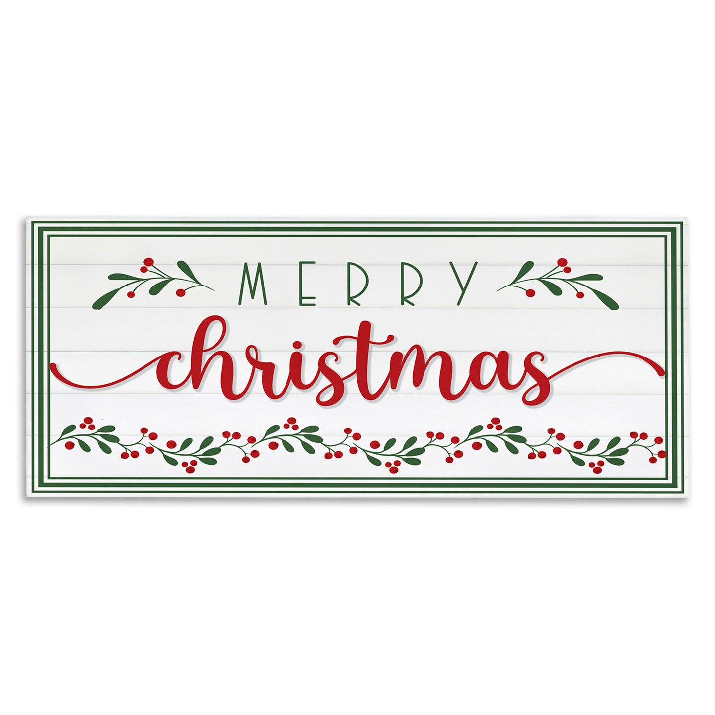 Stupell Industries Festive Christmas Phrase Canvas Wall Art