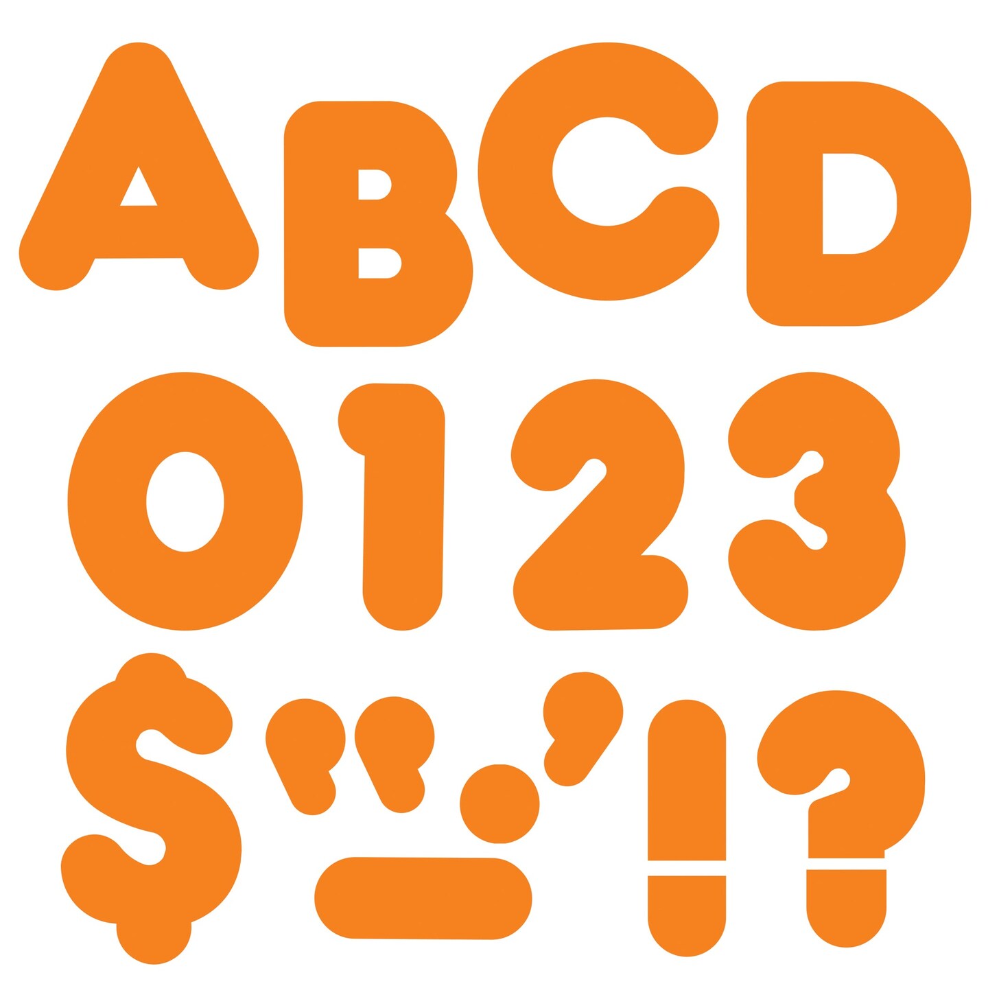 Orange 4&#x22; Casual Uppercase Ready Letters&#xAE;