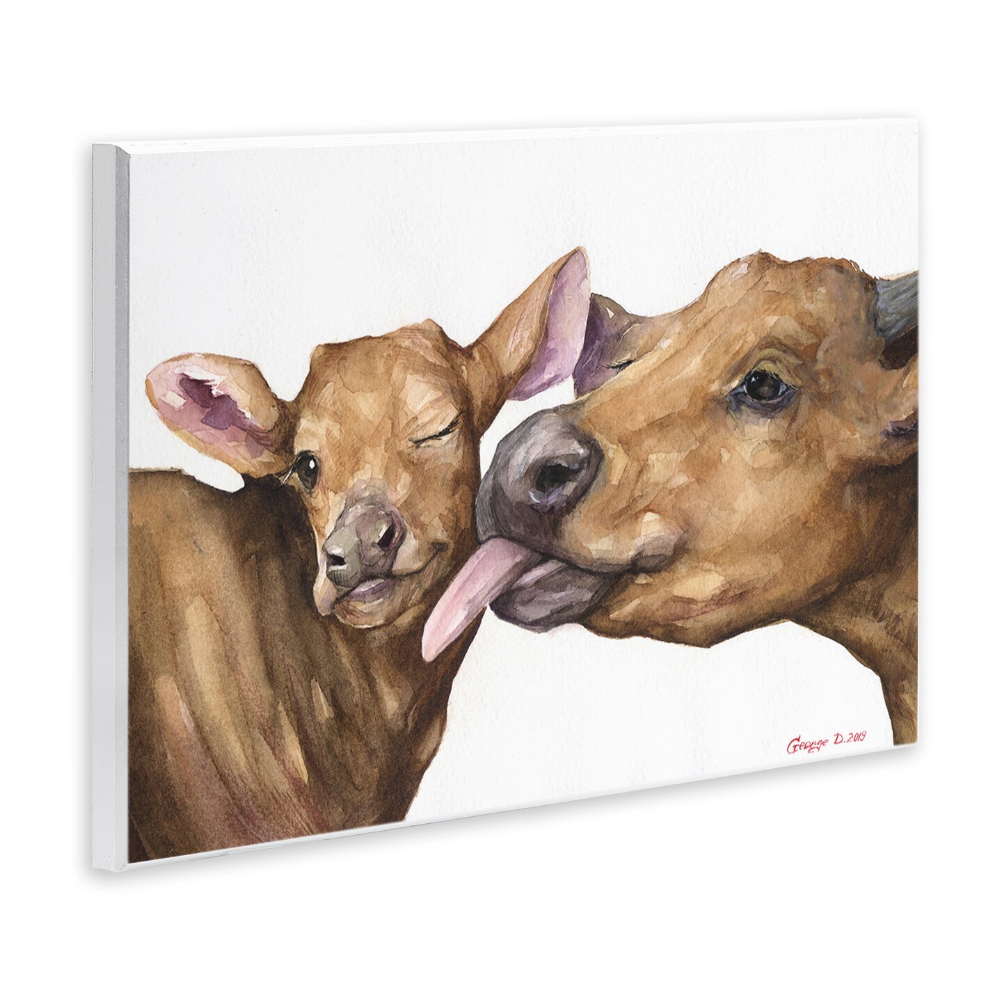 Stupell Industries Happy Cow Mother &#x26; Calf Wall Plaque Art