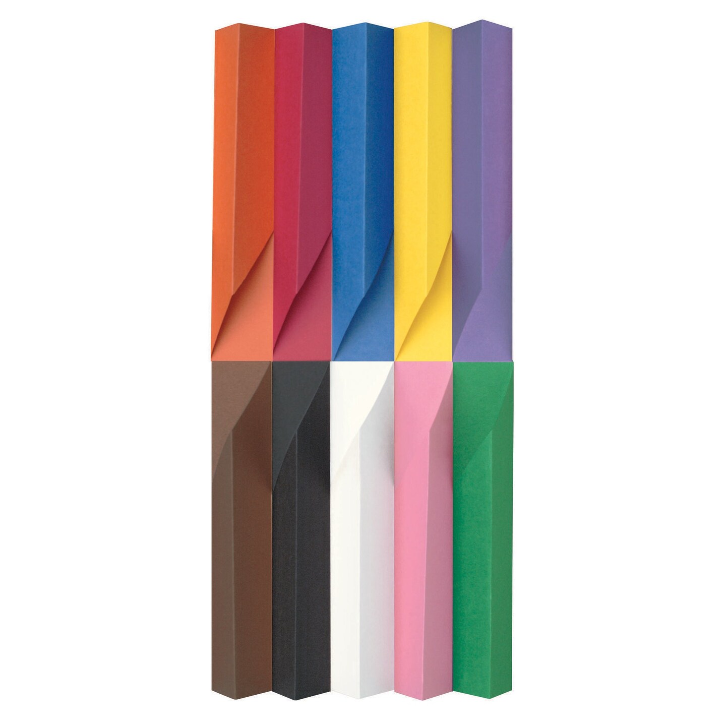 Construction Paper, 10 Assorted Colors, 12&#x22; x 18&#x22;, 50 Sheets