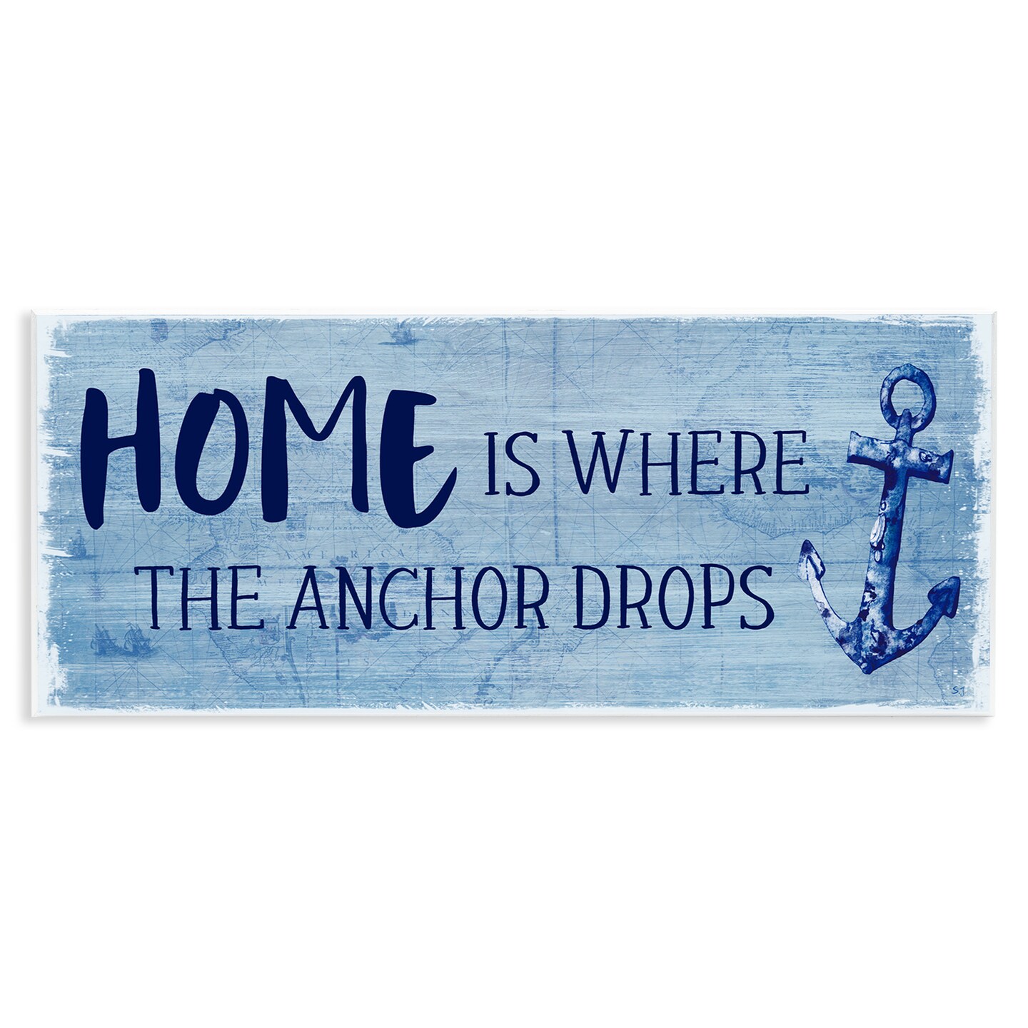 Stupell Industries Home Is Where Anchor Drops Wall Plaque Art