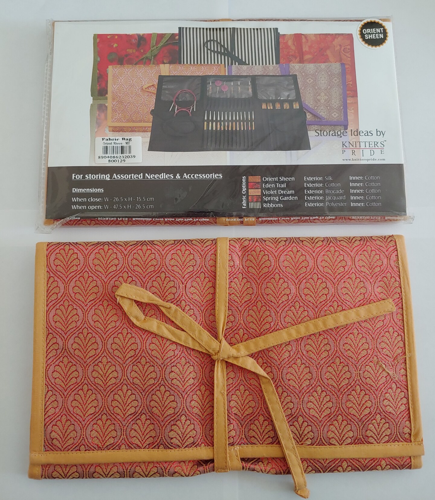Knitter's Pride Assorted Knitting Needle Fabric Case- Violet Dream, Eden Trail, Orient Sheen, Ribbons