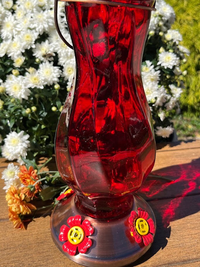 Hummingbird Feeder RED Spiral