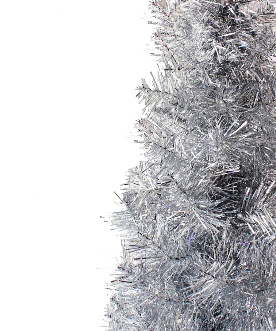 2' Silver Tabletop Pencil Tree with Plastic Stand 93 Tips Dia 12"