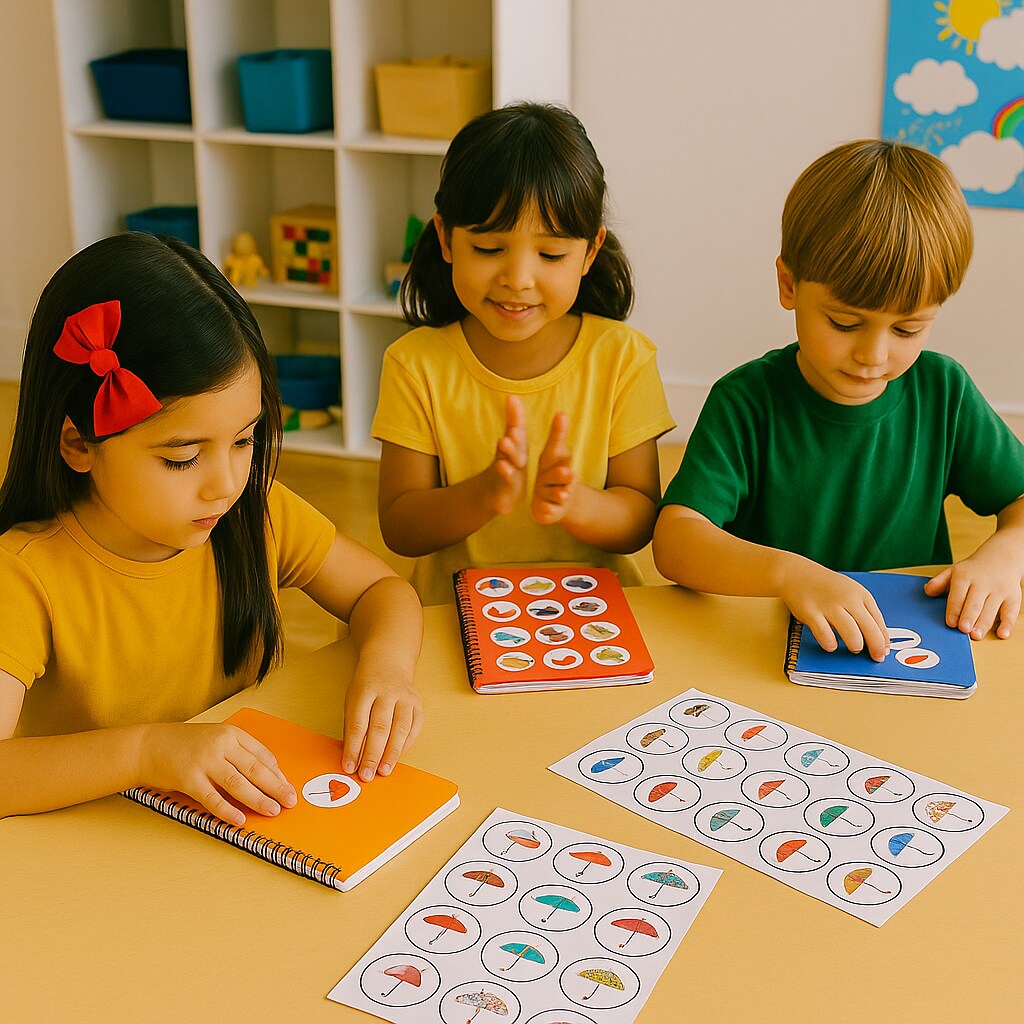 Umbrella Stickers 1.25" – 10 Sheets | Colorful Weather-Themed Stickers for Crafts, Rewards & Classrooms