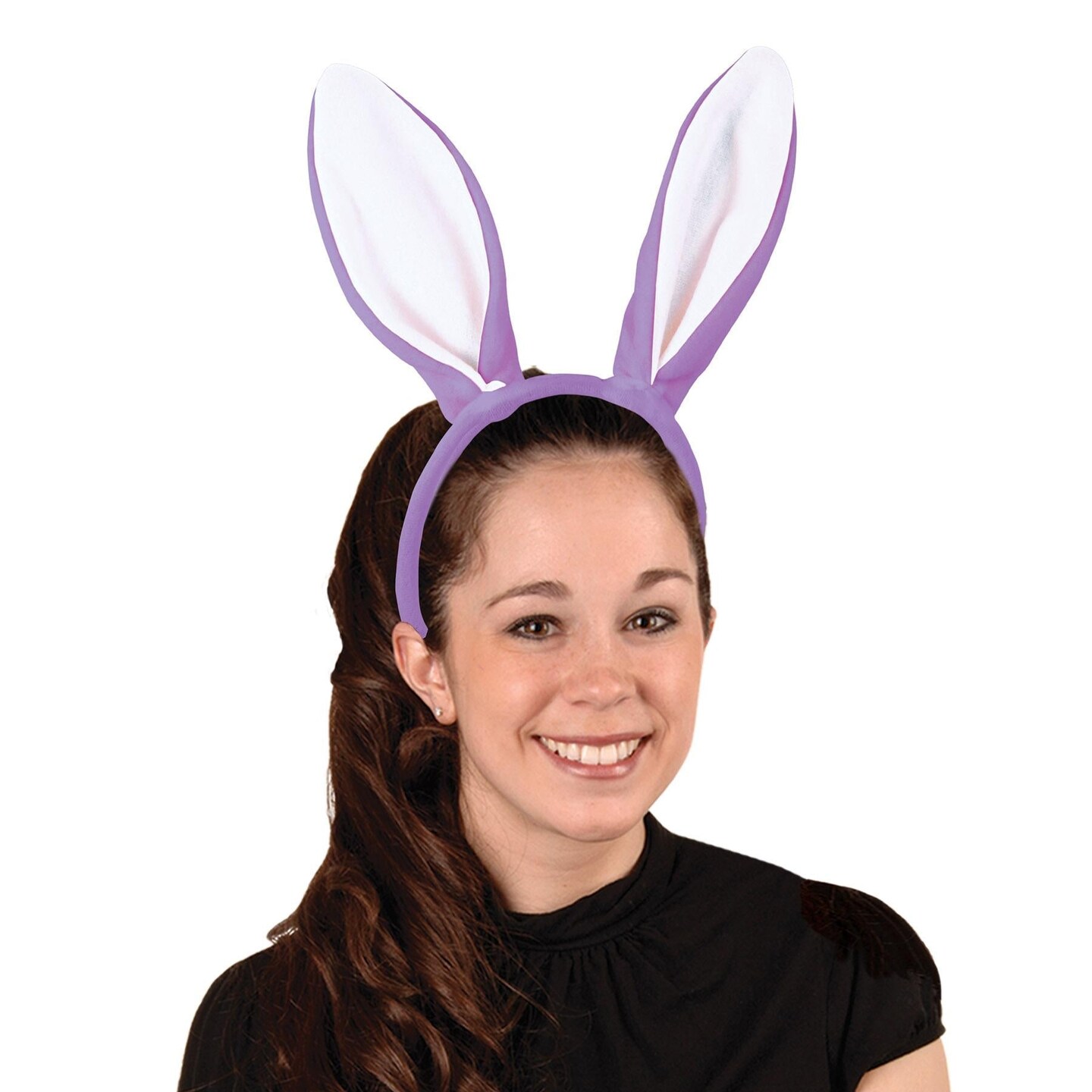 12 Pack Beistle Easter Soft-Touch Bunny Ears - lavender/white