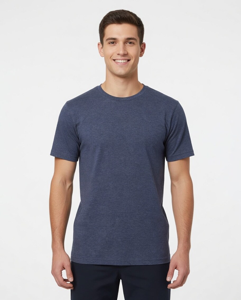 BELLA + CANVAS CVC Short Sleeve Crewneck Jersey T-Shirt for Casual Layering & Custom Print Essential Tee