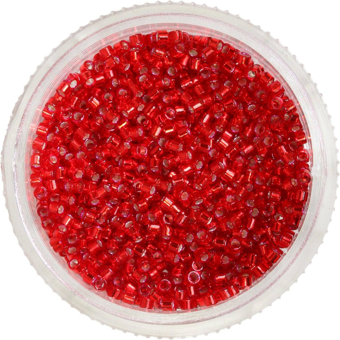 Miyuki Delica Beads, Silver Lined Red