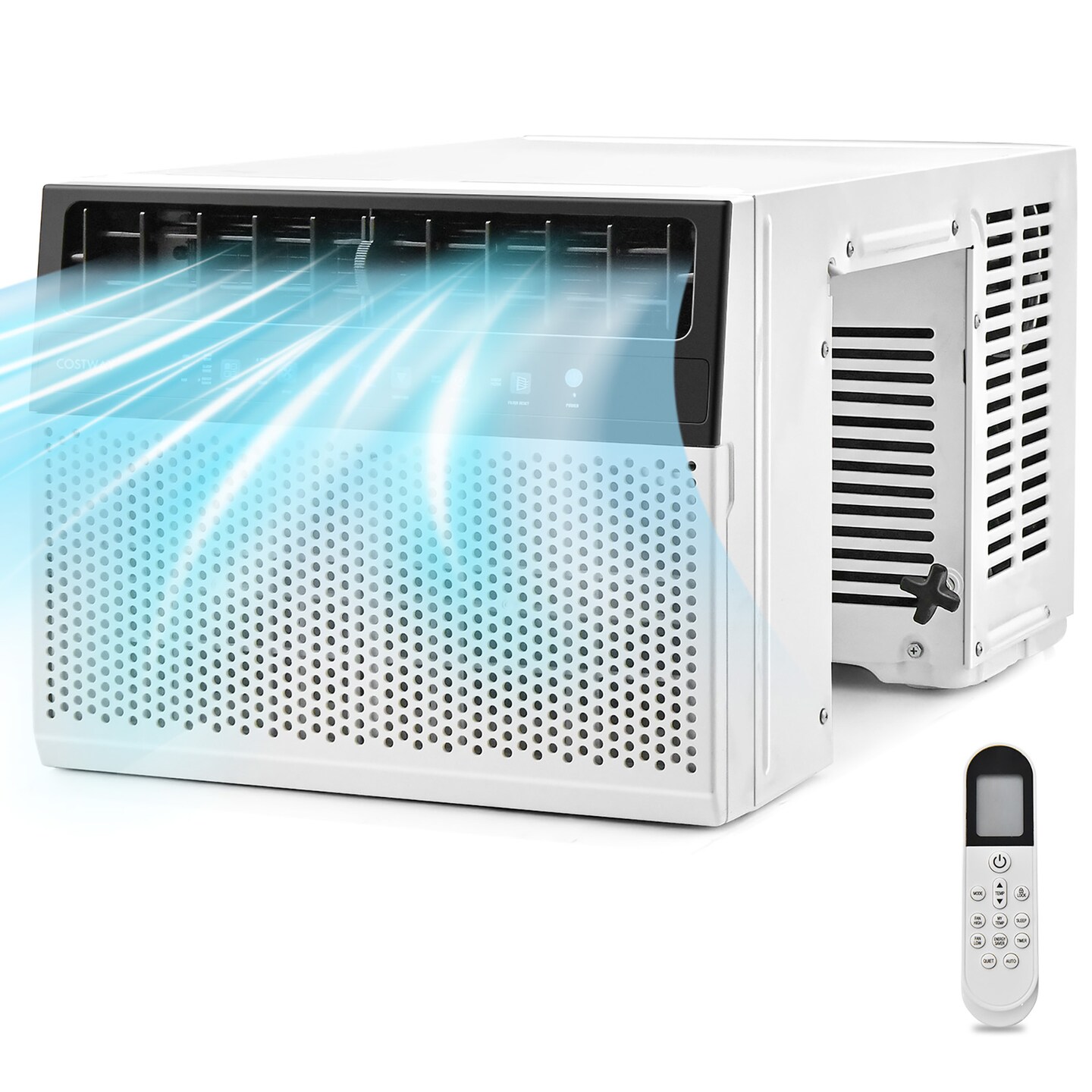 Costway 8100 BTU (12000 BTU Ashrae) Window Air Conditioner with Remote, LED Control Panel, up to 400 Sq.Ft.