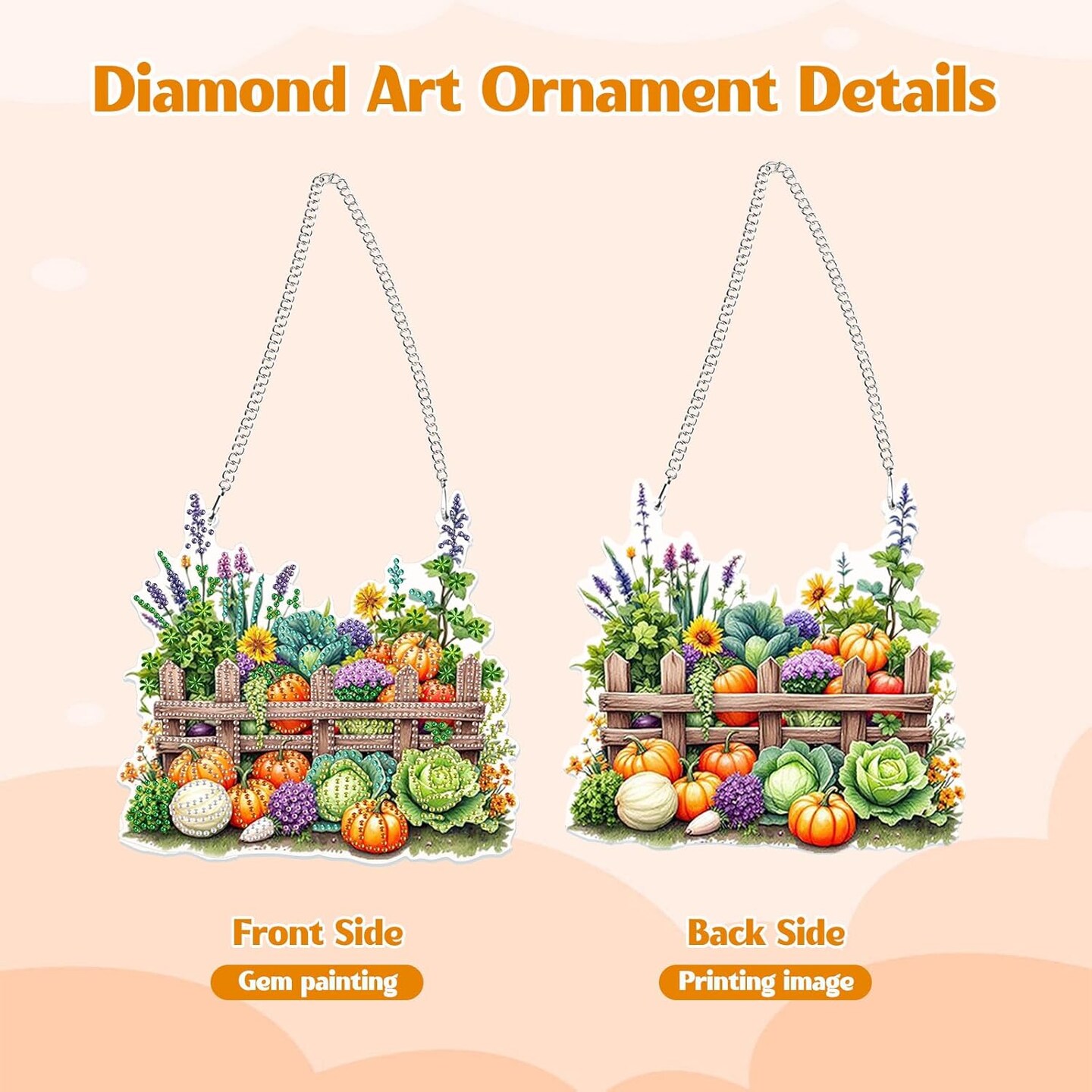 Hanging Diamond Art Painting Farm Pendants Kits for Adults Kids (S358)