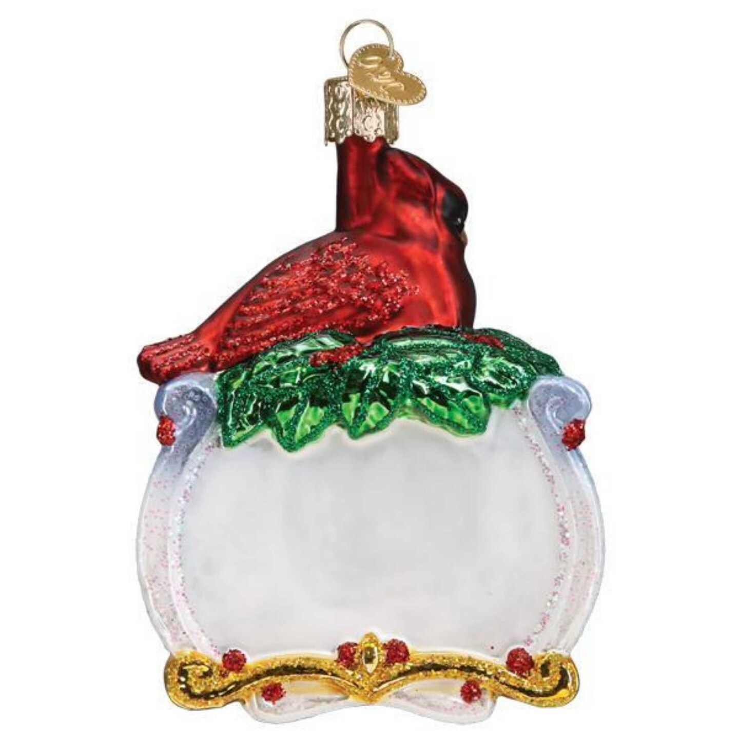 Old World Christmas 4.0 Inch Memorial Cardinal Tree Ornament , In Loving Memory