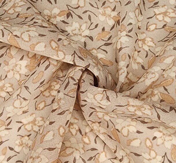 1 Yard Rose Dust Chelsea Chiffon Fabric, Sheer Lightweight Polyester, 58/60&#x22; Width