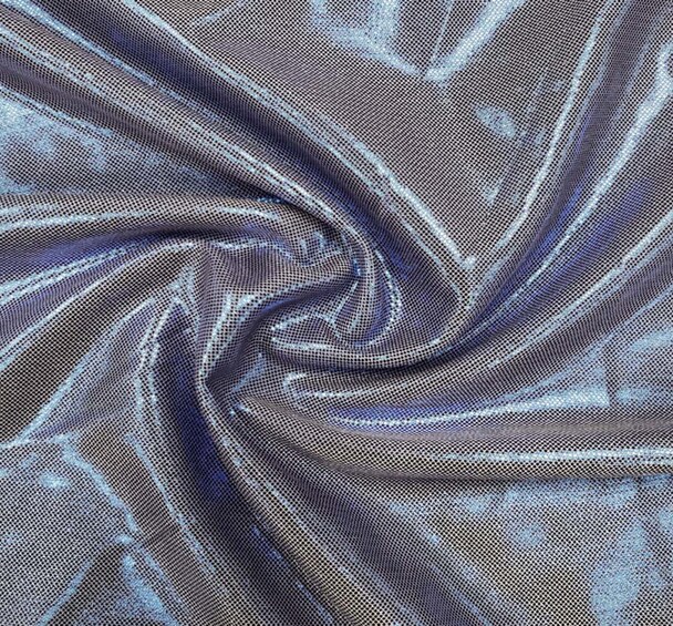 1 yard Lilac or Blue Computer Foil Fabric, 100% Polyester, 44/45&#x201D; Wide, Lightweight &#x26; Shiny Apparel Fabric