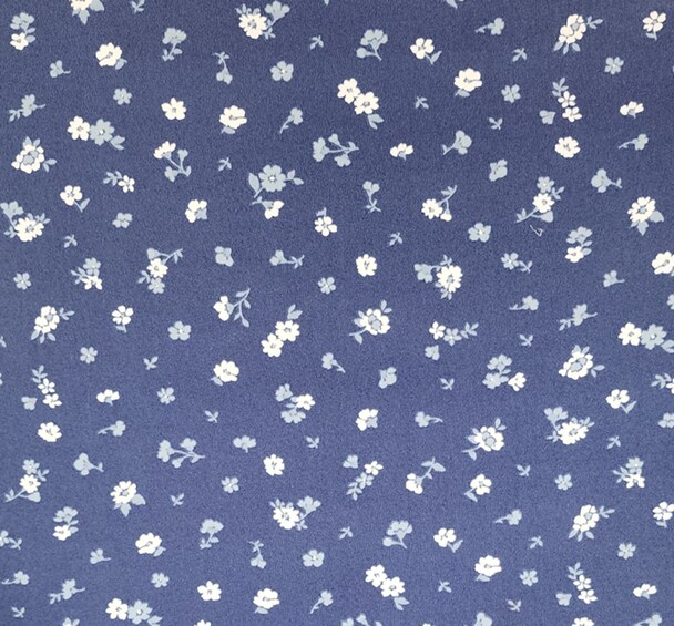 1 Yard Soft Brushed DTY Navy Fabric 58/59&#x22; Wide, Fluffy Textured Polyester for Apparel
