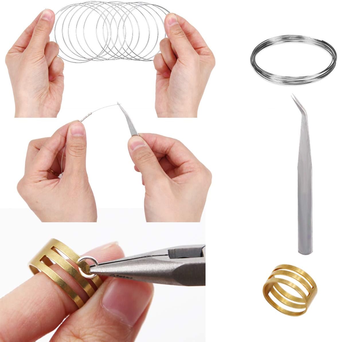Jewelry Making Kit with Pliers, Wires, Jump Rings, Clasps, Cord and More - Silver
