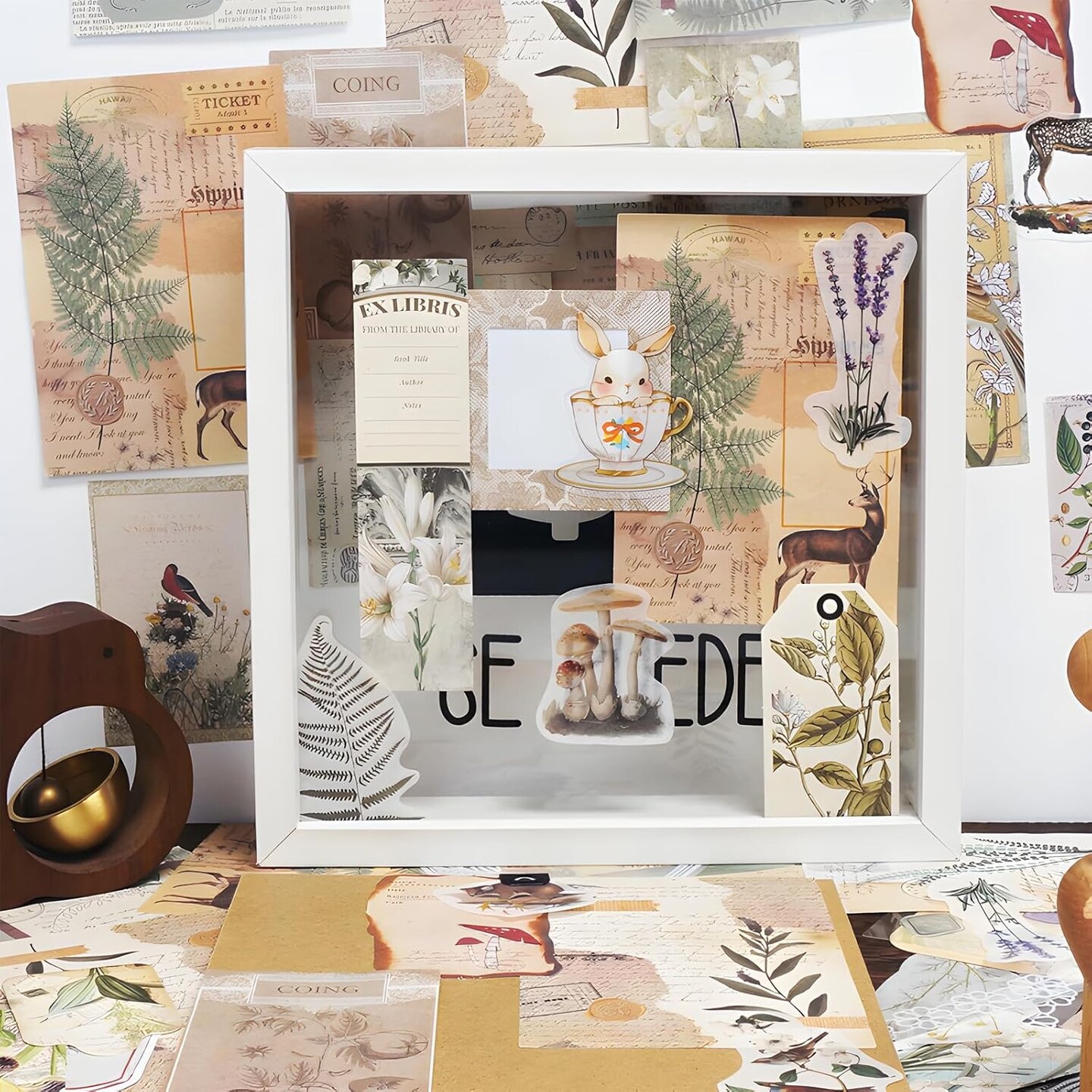 260 PCS Vintage Scrapbooking Kit (Natural)