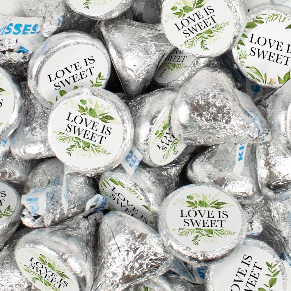 Hershey's Kisses Wedding Candy Party Favors Chocolate in Bulk - Botanical (170 Pcs)
