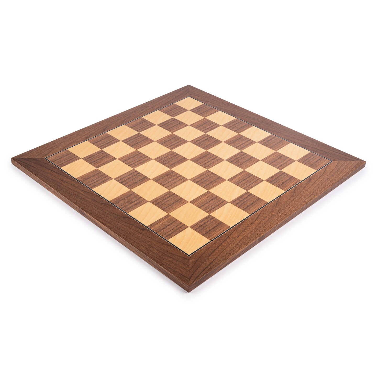WE Games Deluxe Walnut Wood Chessboard with Storage Box – Handmade in Spain, 20 in.