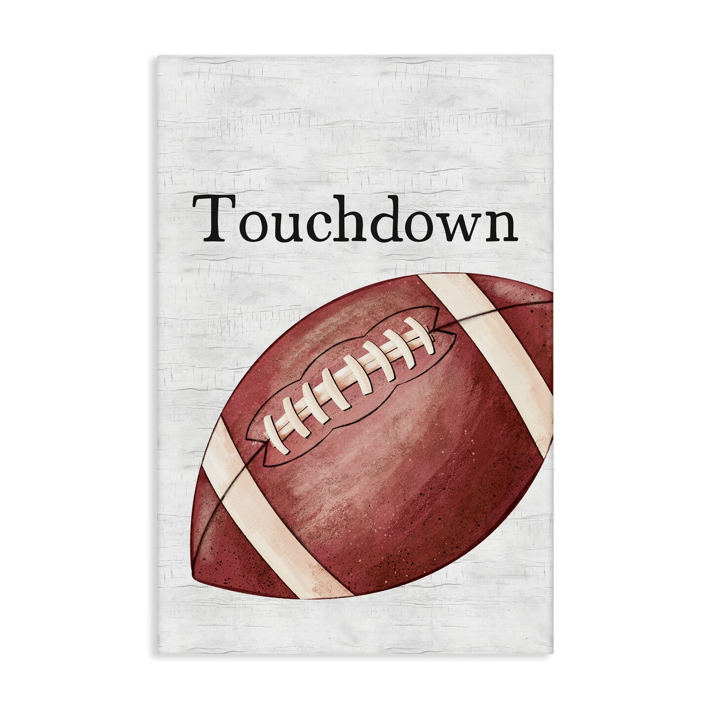 Stupell Industries Touchdown with Football Canvas Wall Art Design by JJ Design House LLC