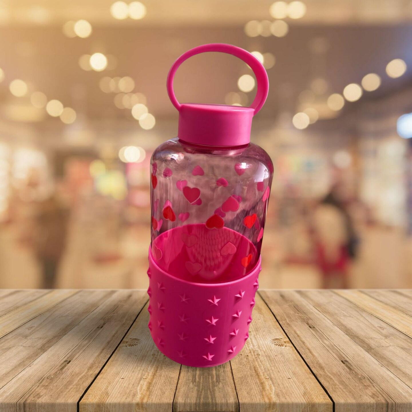 34 oz Water Bottles with Plastic Lid and Silicone Sleeve  Available in  Pink, Gray, and Blue | MakerPlace by Michaels