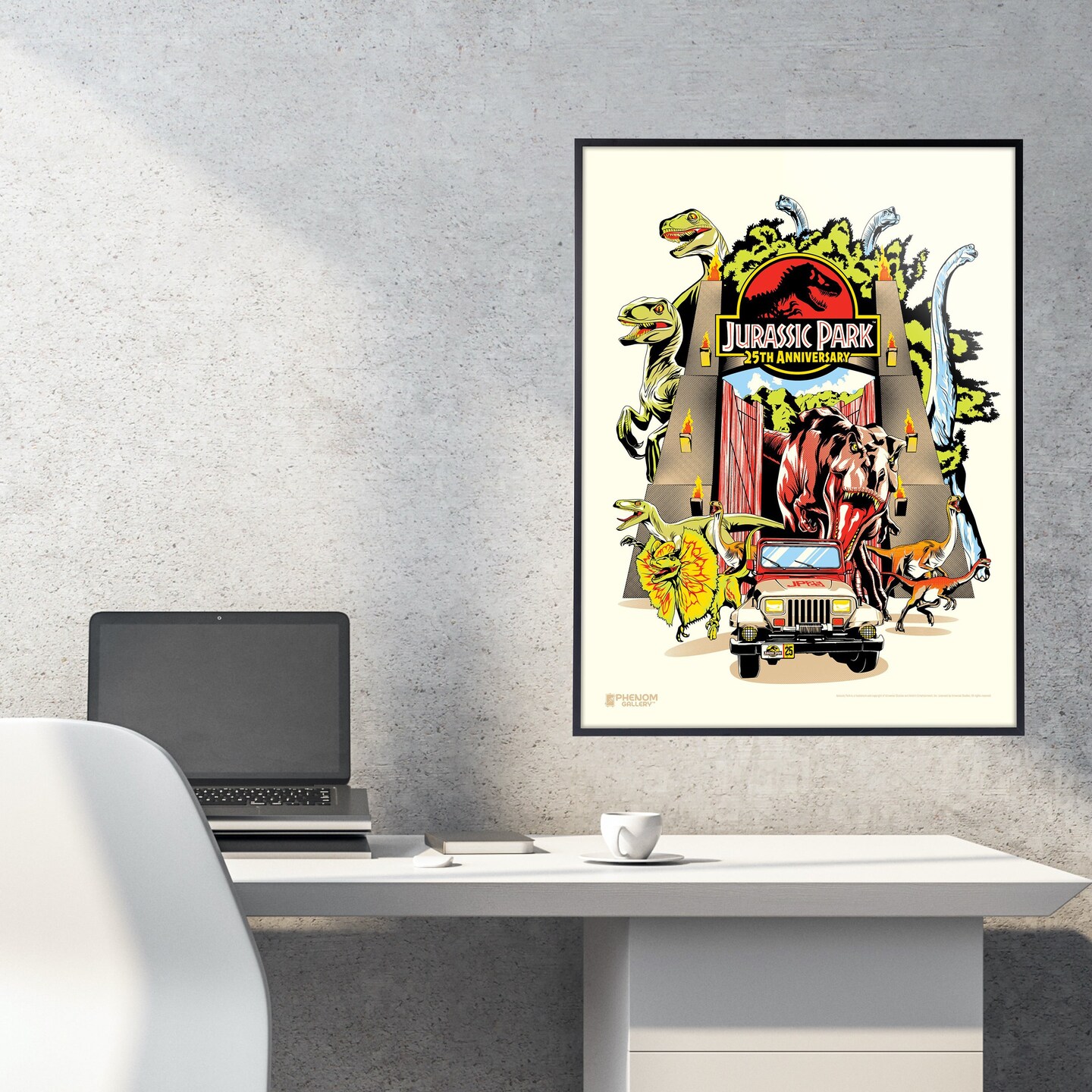 Phenom Gallery Jurassic Park 25th Anniversary Limited Edition Deluxe Framed Serigraph Print