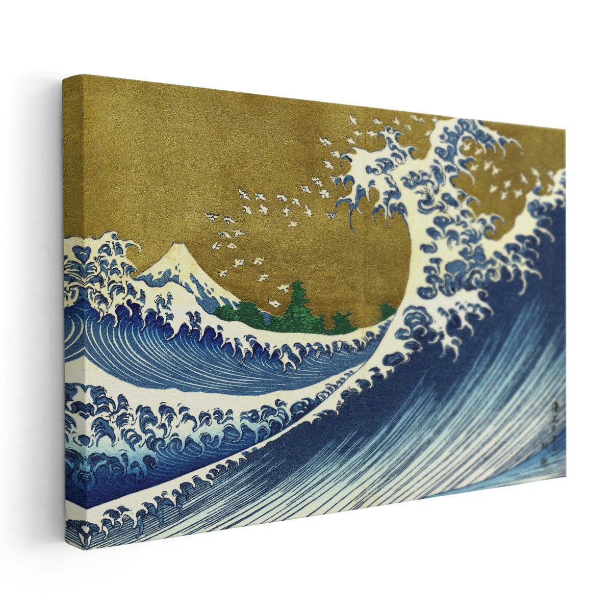 A Colored Version Of The Big Waves Canvas Print Wall Art