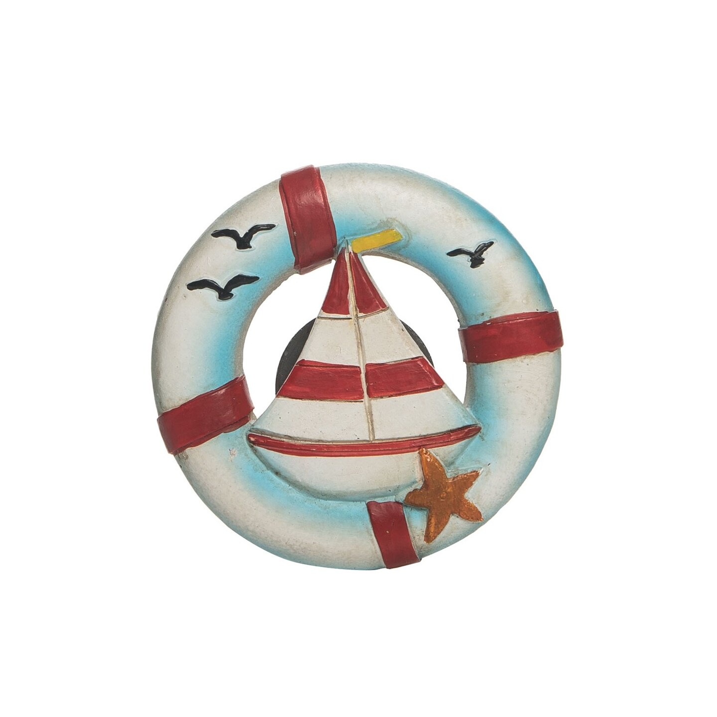 2.35&#x22; RESIN LIFE SAVOR SAILBOAT MAGNET