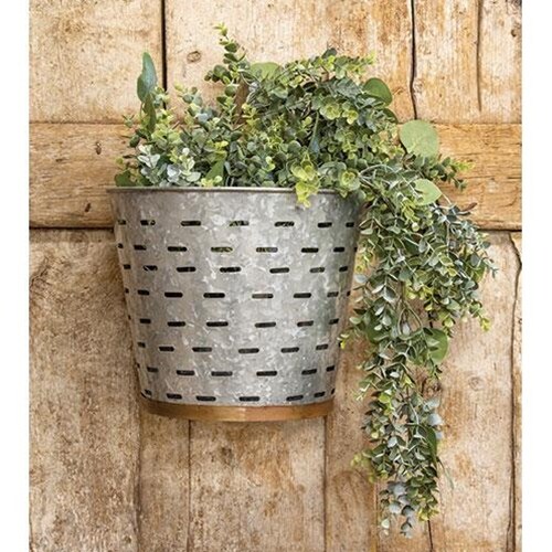 15.5" Mix Green Enclave Eucalyptus Bush with Plastic and Fabric Leaves