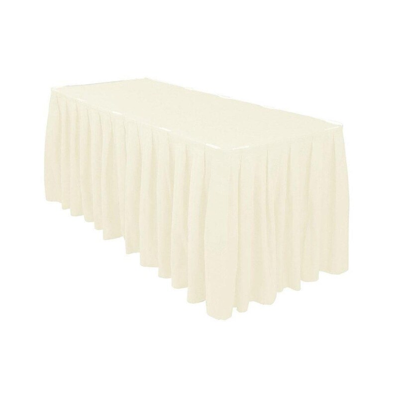 Polyester Shirred Table Skirt Fabric 29&#x22; x 13.5Ft