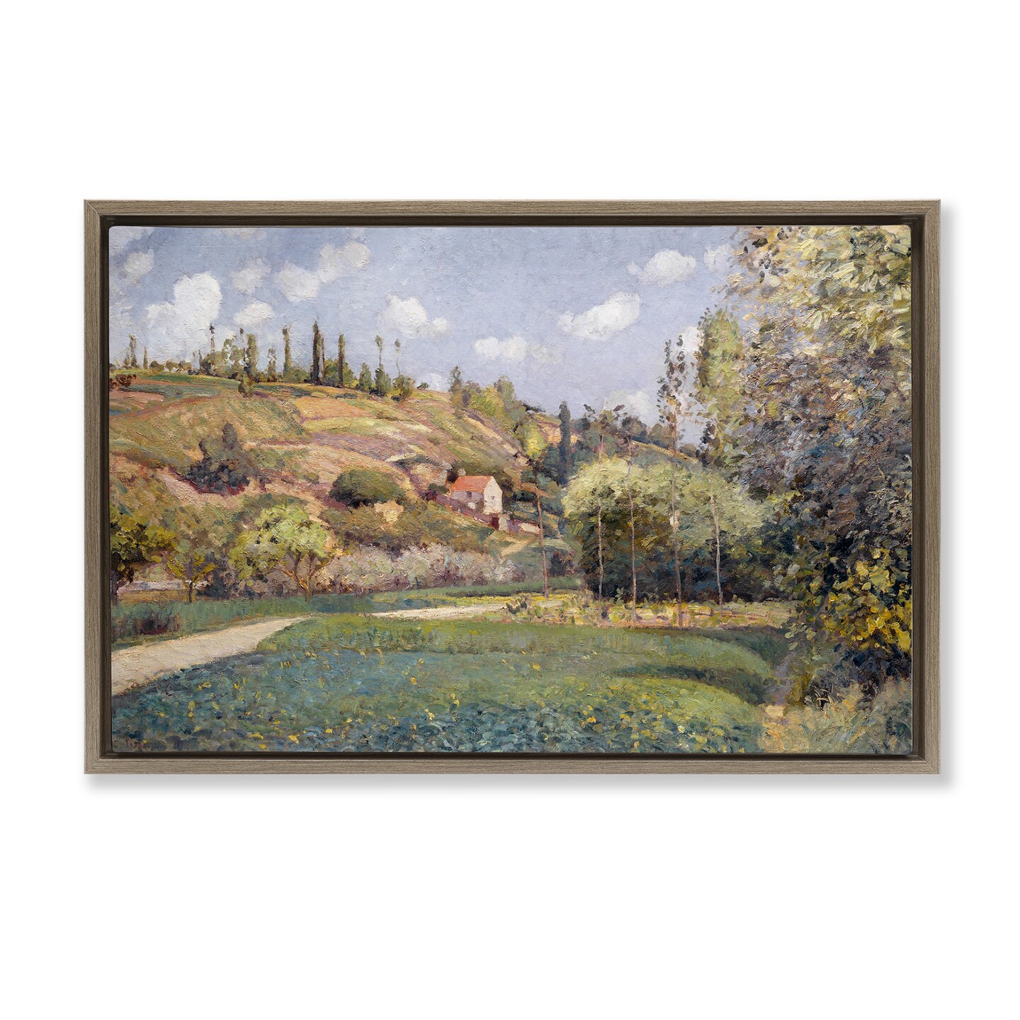 Stupell Industries Rolling Green Hillside Framed Floater Canvas Wall Art Design by CAD Designs