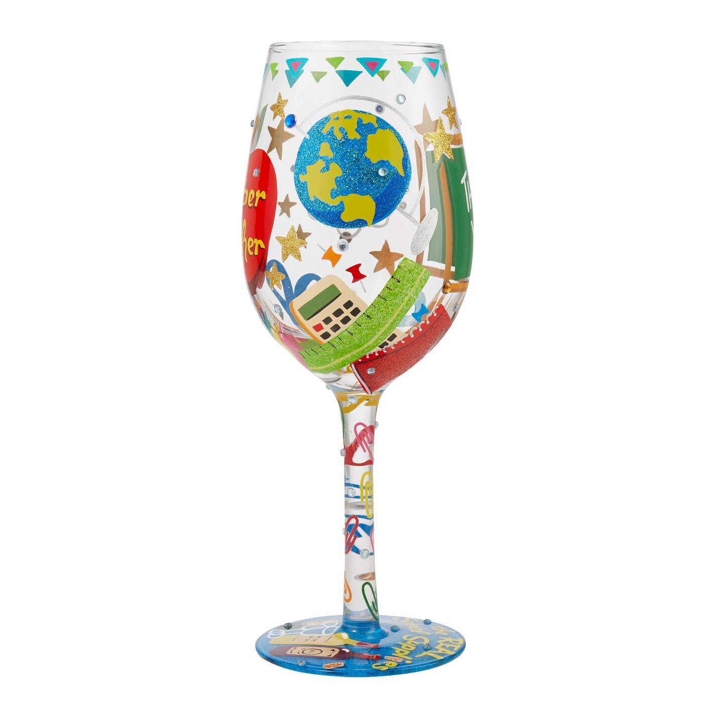 Enesco Lolita Super Teacher Wine Glass