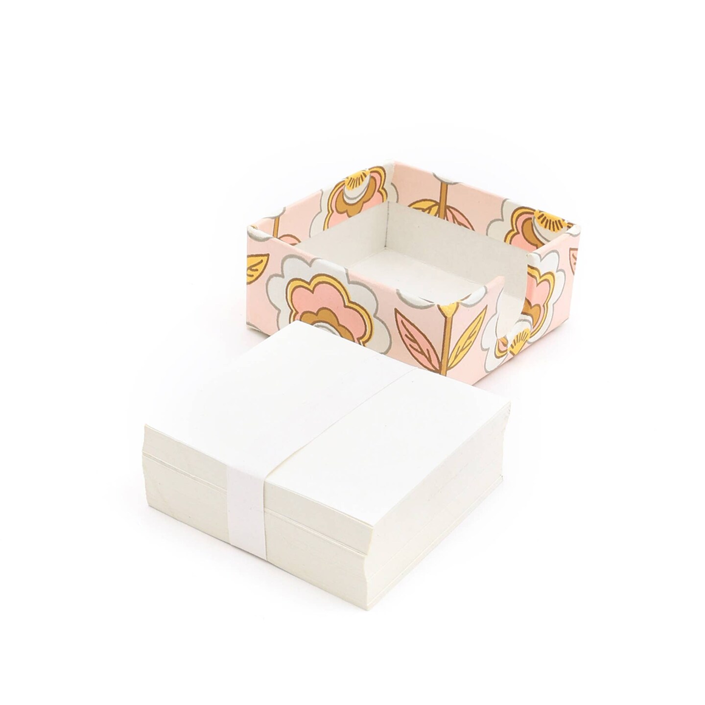 Handmade Paper Memo Slip Gift Box - Peach-3 X 1.5 Inch