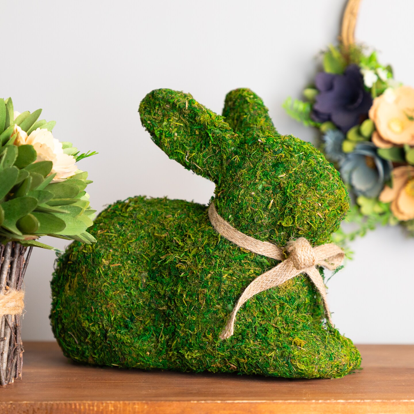 Northlight Green Moss Sitting Easter Bunny Rabbit Spring Figure - 11&#x22;