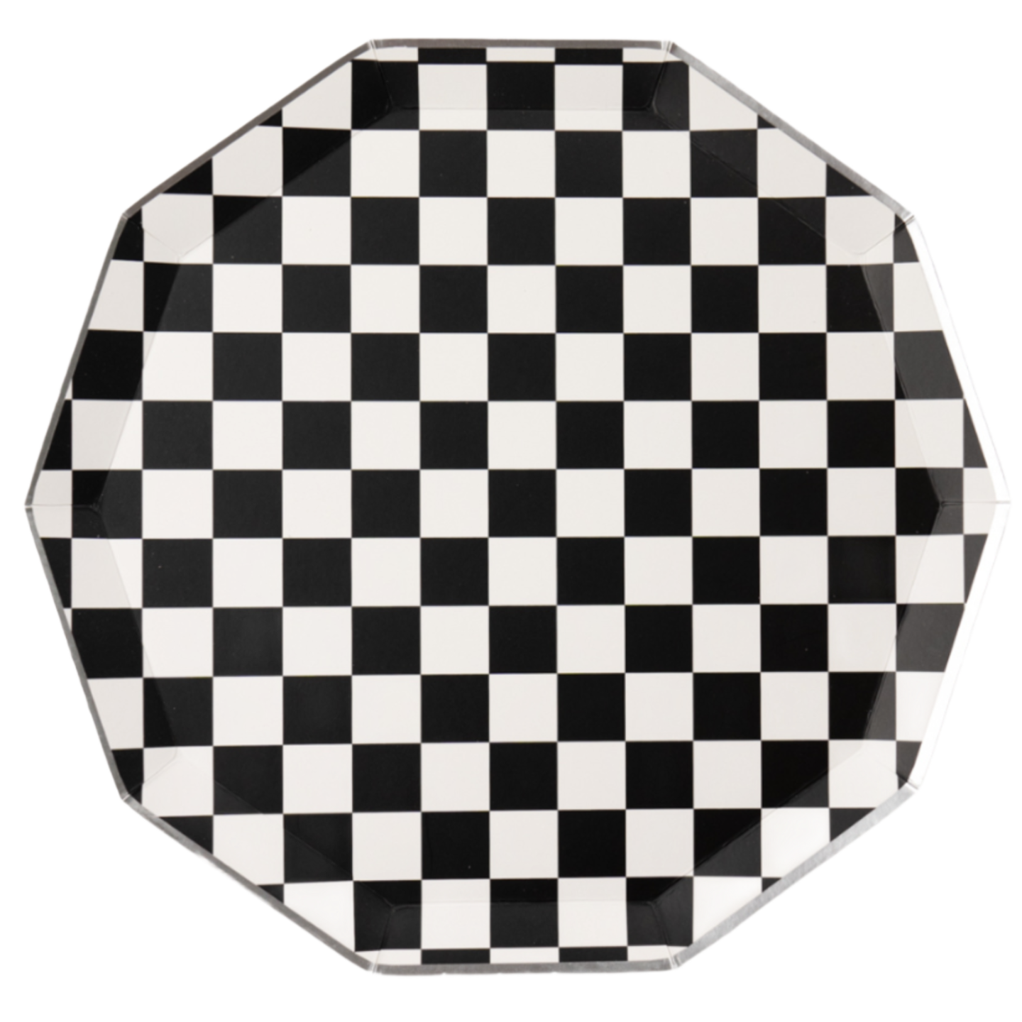 BLACK &#x26; WHITE SIGNATURE LARGE CHECKER PLATES