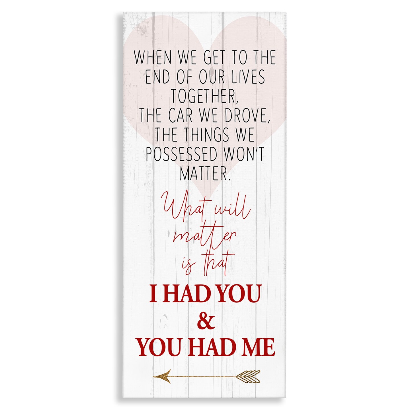 Stupell Industries I Had You Romantic Phrase Canvas Wall Art