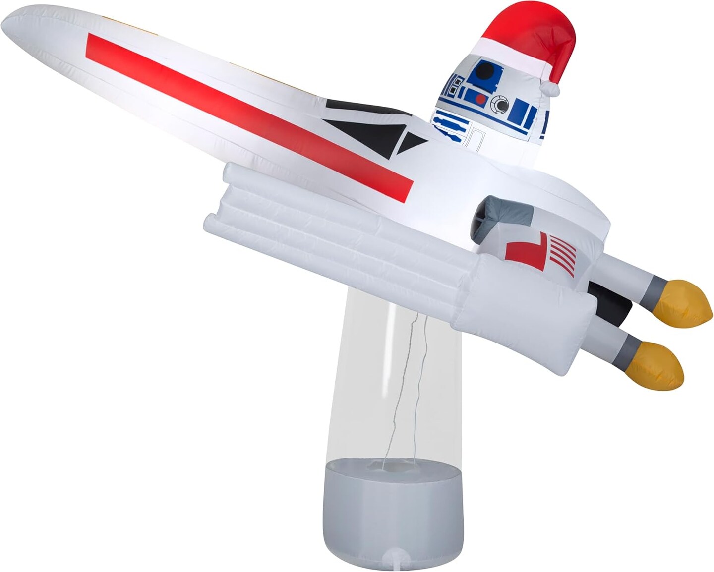 7&#x27; Gemmy Airblown Inflatable Disney Star Wars R2D2 In X-Wing Fighter Christmas Yard Decoration 118445-39453