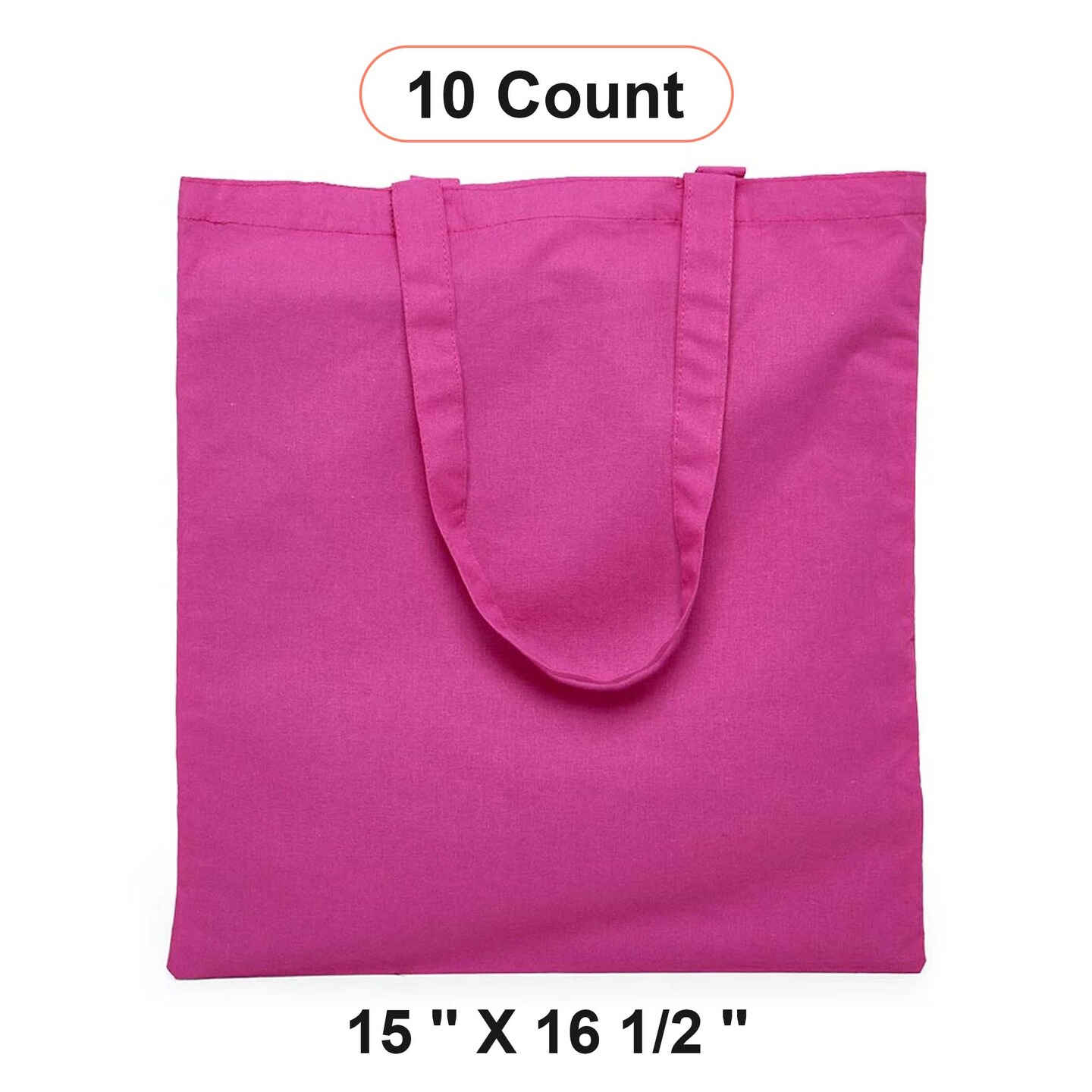 Durable Flat Cotton Tote 15&#x22; x 16 1/2&#x22;