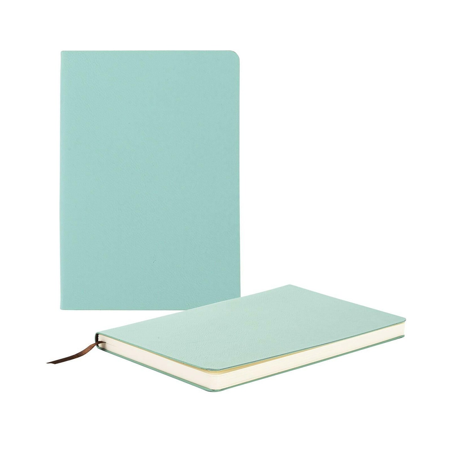 Teal Engraving Vegan Leather Notebooks - 2 Pack