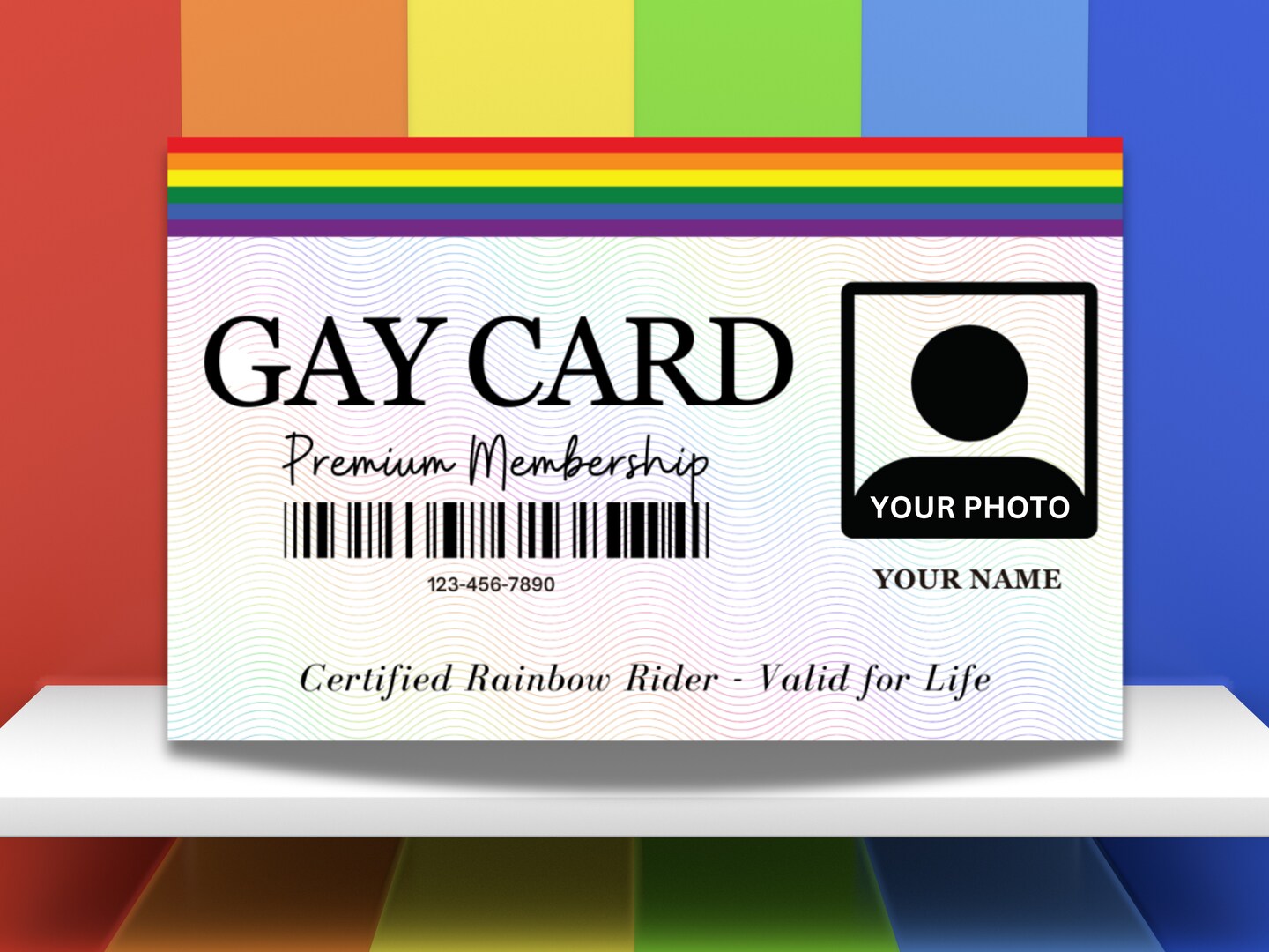 Custom LGBTQ Pride Card - Personalized Photo Gay Card - Funny