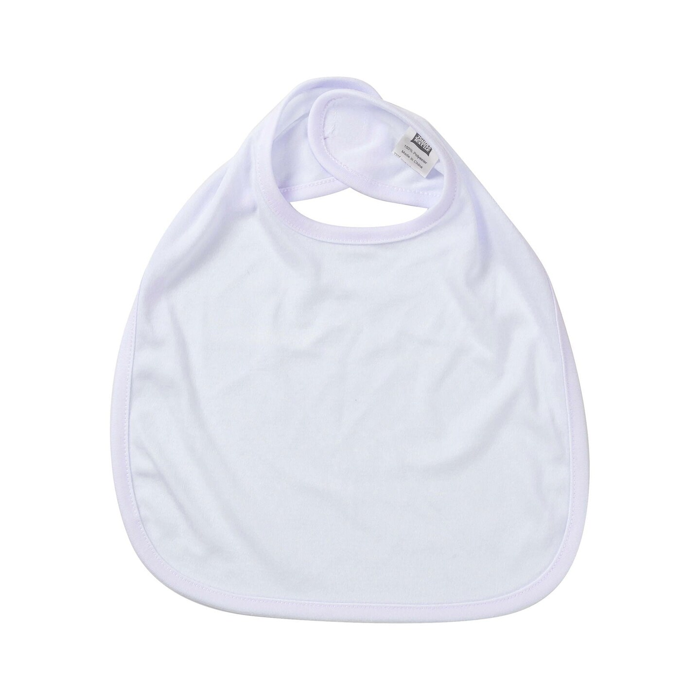 Craft Express 4-Pack Sublimation White Baby Bibs &#x2013; Soft Blanks for Custom Gifts