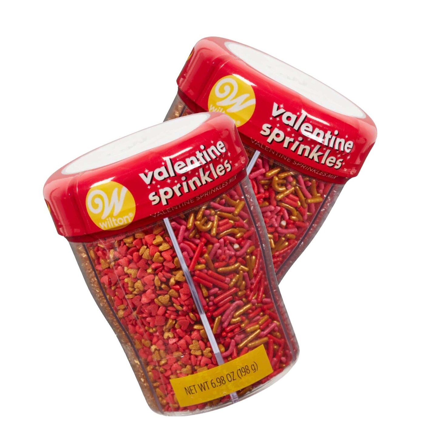 Wilton 6 Cell Metallic Valentine&#x27;s Day Sprinkles Mix 6.98 oz.