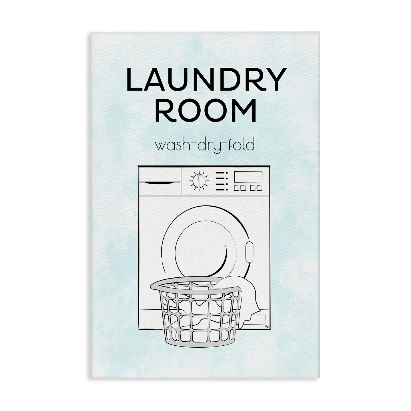 Stupell Industries Minimal Laundry Wash Dry Fold Canvas Wall Art Design by Martina Pavlova