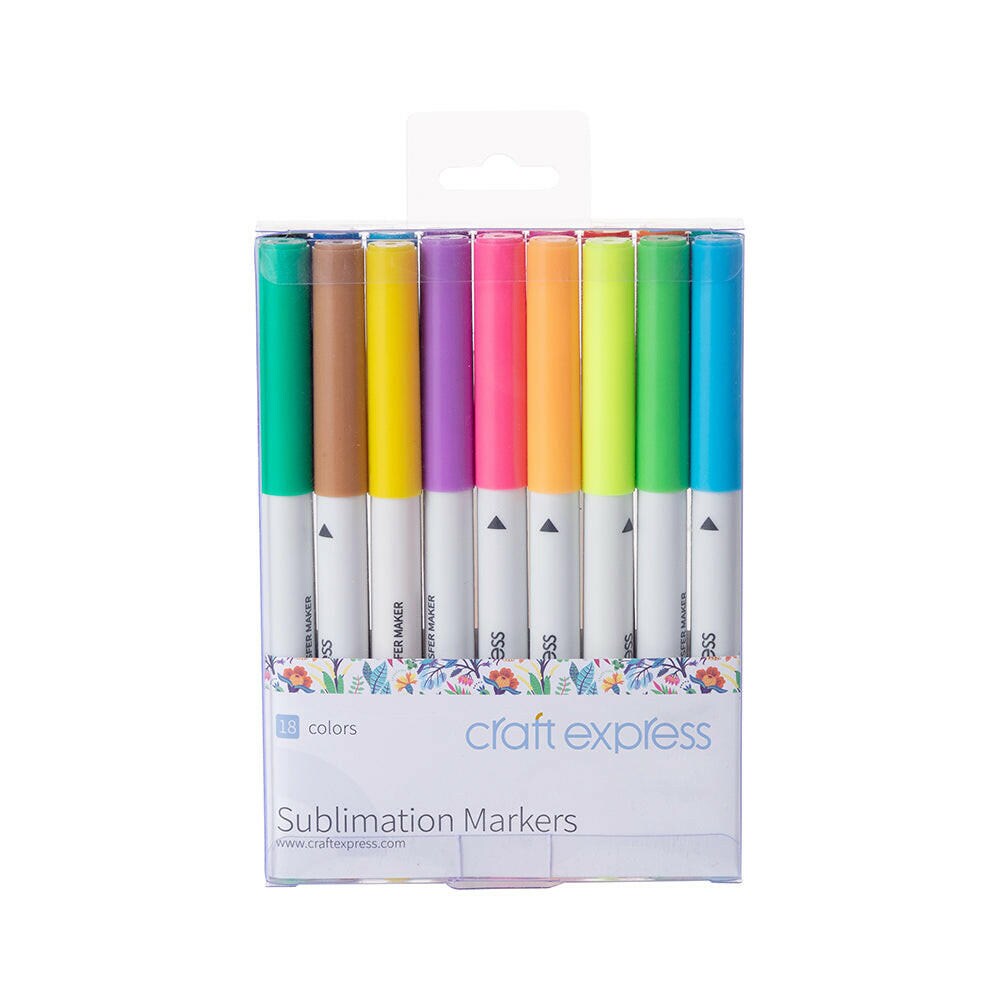 Assorted Colors Joy Sublimation Markers - 18 Pack